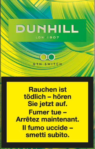 Dunhill Green Switch Box Zigaretten