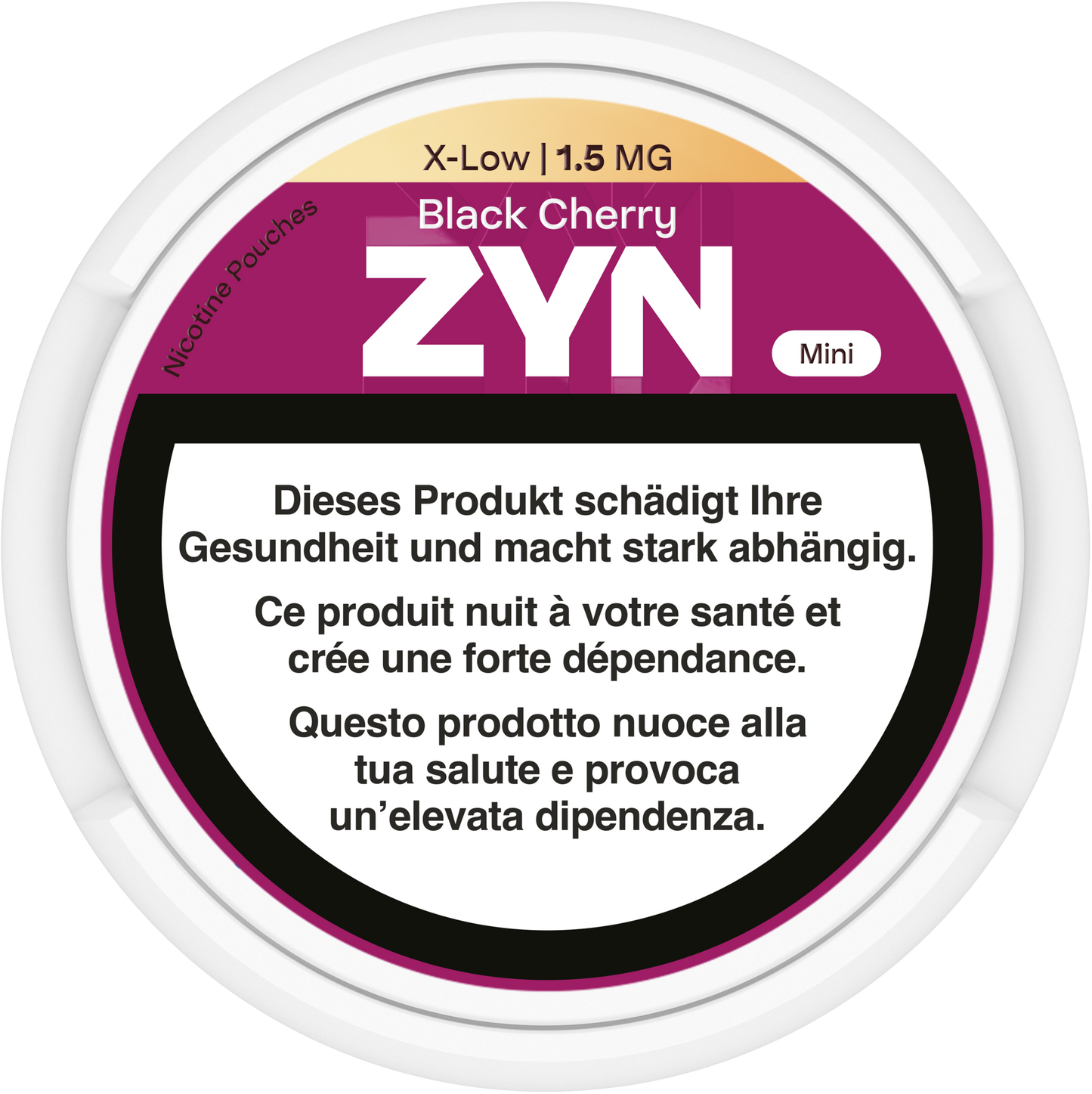 Zyn Mini Black Cherry X-Low 1.5mg Nicotine Pouches