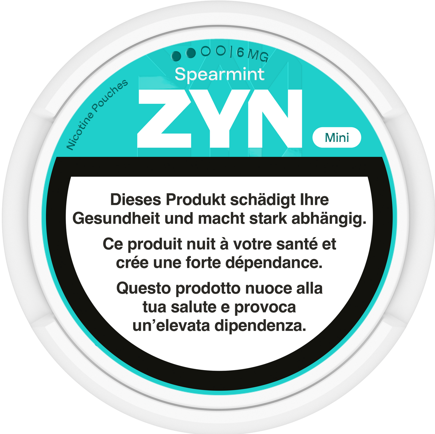 Zyn Mini Spearmint Strong 6mg Nicotine Pouches & Snus