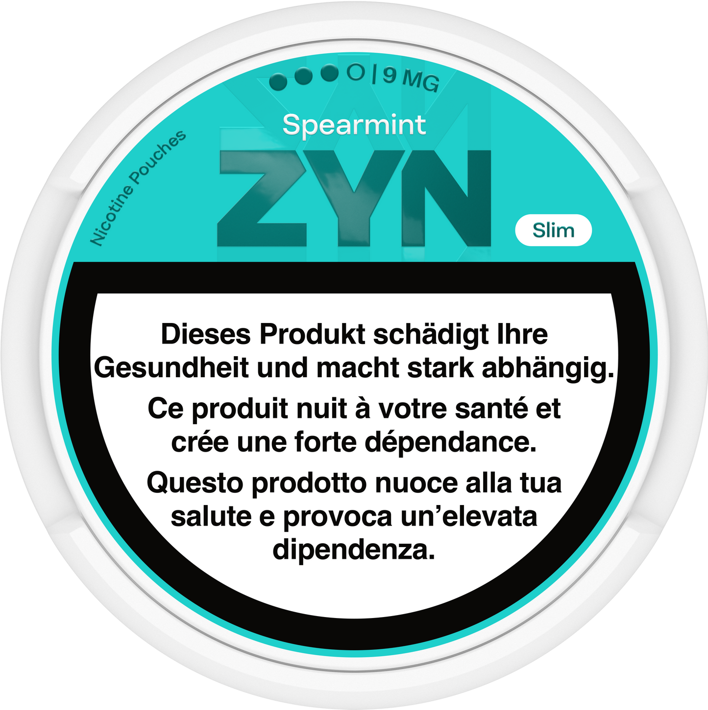 Zyn Spearmint Slim Strong 9mg Nicotine Pouches & Snus