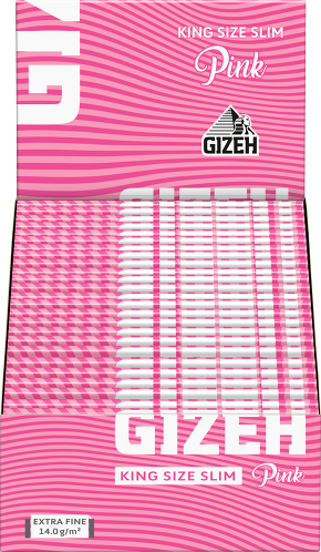 Gizeh Pink Kingsize Slim 50X34 Blättchen
