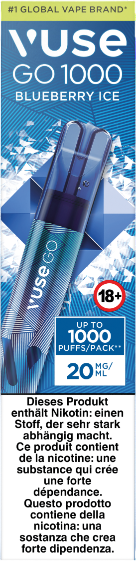 Vuse Go 1000 Blueberry Ice 20mg