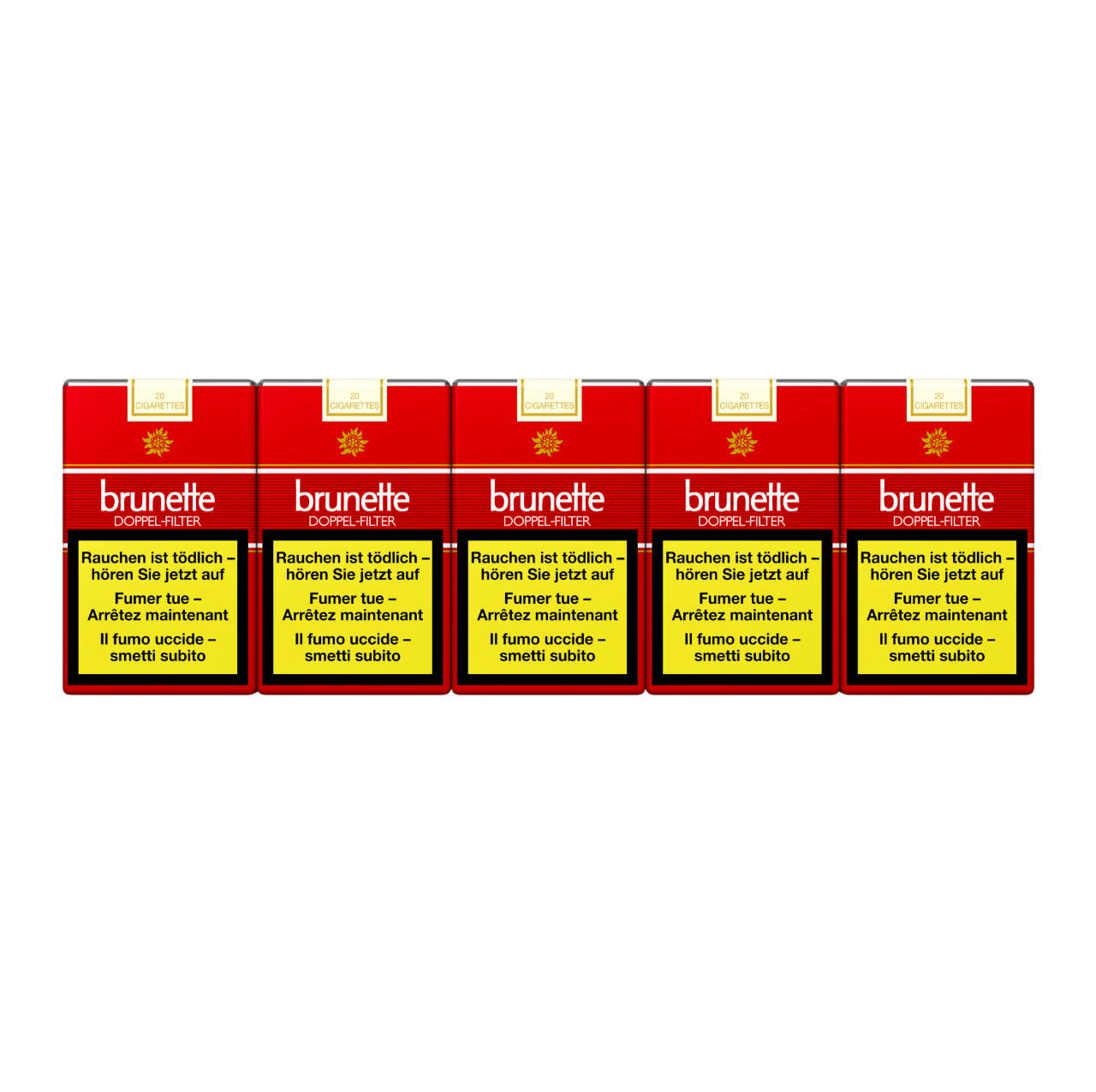 Brunette Doppel Filter Soft Zigarettenstangen