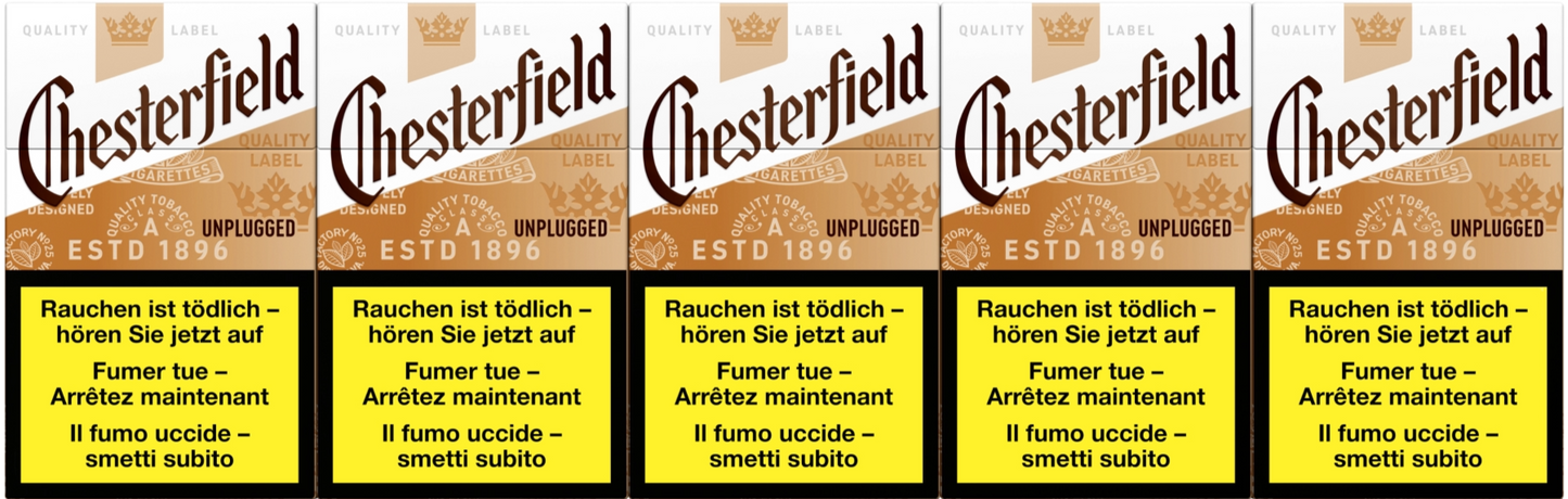 Chesterfield Unplugged Box Zigarettenstangen