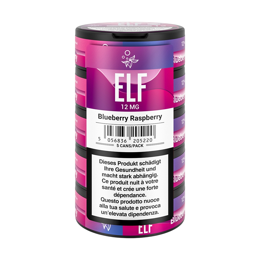 Elf Blueberry Raspberry Nicotine Pouches 12mg