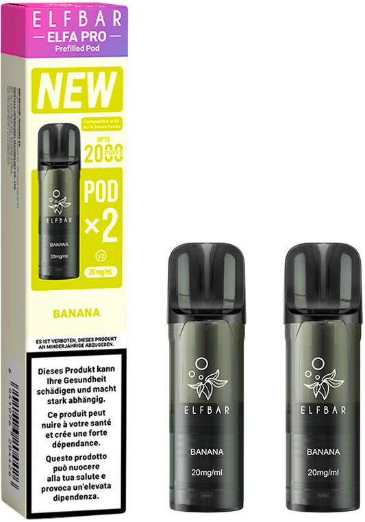 Elfbar Elfa Pro V2 Banana 2ml 2pods E-Zigaretten Liquid
