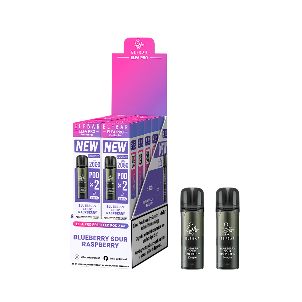 Elfbar Elfa Pro V2 Blueberry Sour Raspberry 2ml 2Pods E-Zigaretten Liquid