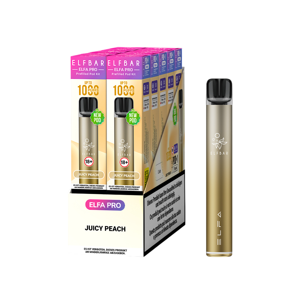 Elfbar Elfa Pro V2 Kit 2ML Dark Gold Peach E-Zigaretten Pods