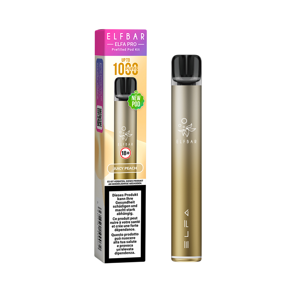 Elfbar Elfa Pro V2 Kit 2ML Dark Gold Peach E-Zigaretten Pods
