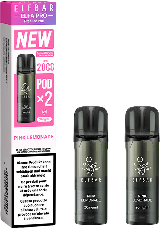 Elfbar Elfa Pro V2 Pink Lemonade 2ml 2Pods E-Zigaretten Liquid