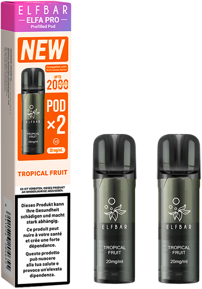 Elfbar Elfa Pro V2 Tropical Fruit 2ml 2pods E-Zigaretten Liquid