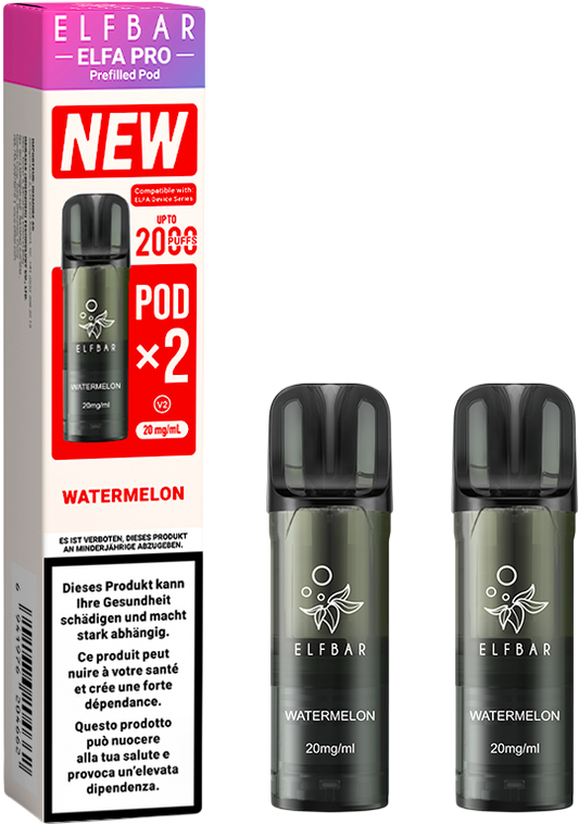 Elfbar Elfa_ Pro V2 Watermelon 2ml 2Pods E-Zigaretten Liquid