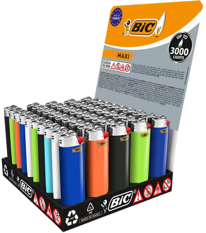 Feuerzeug Bic Maxi J 26 Farbig