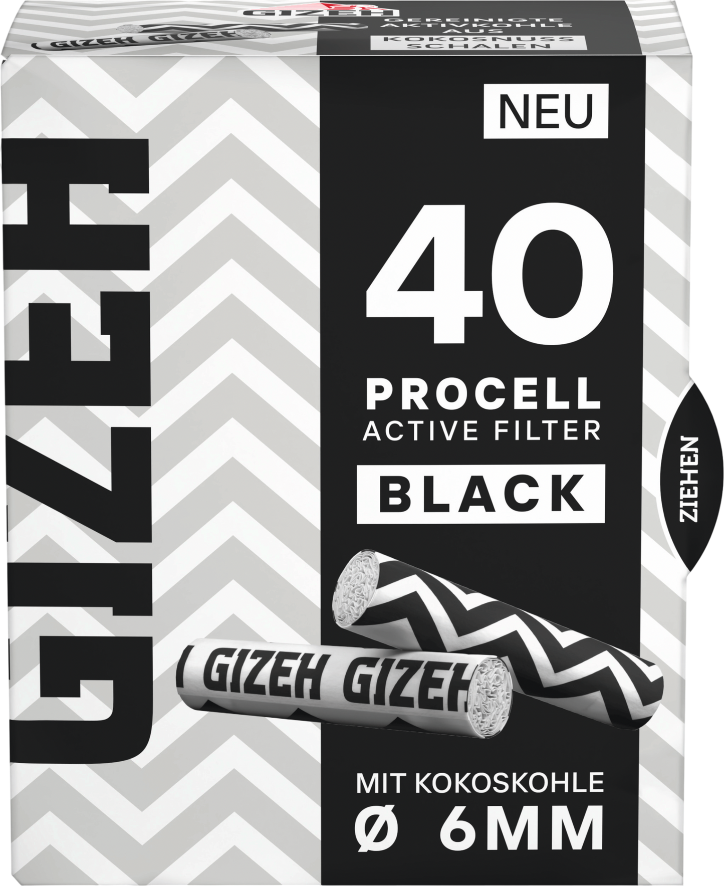 Gizeh Procell Active Filter Black 40er Filter