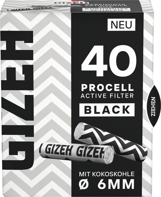 Gizeh Procell Active Filter Black 40er Filter
