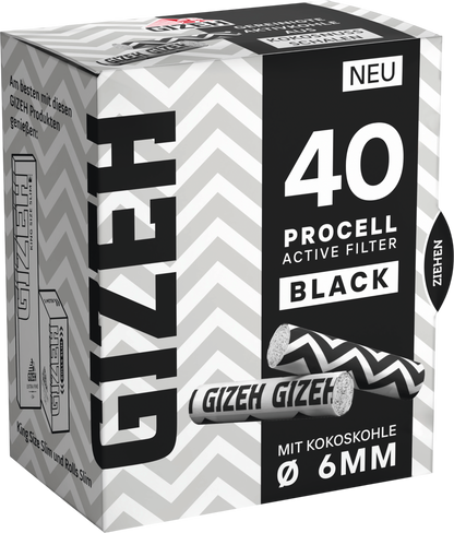 Gizeh Procell Active Filter Black 40er Filter