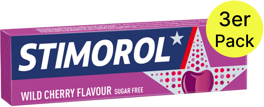 Stimorol Kaugummis Wild Cherry 3x14g Vorteilspack