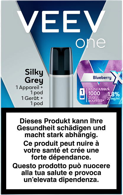 VEEV ONE StarterKit SilkyGrey Extra Blueberry E-Zigaretten Starter Kit