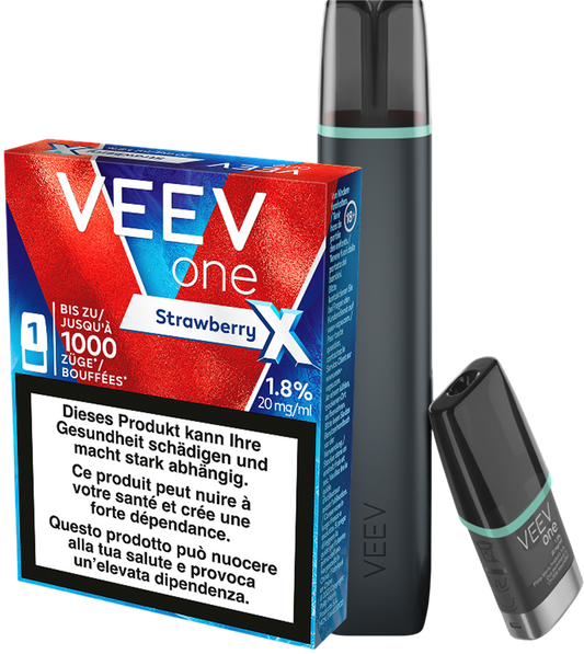 VEEV Starter Kit Blue Mint + Strawberry Extra Pod