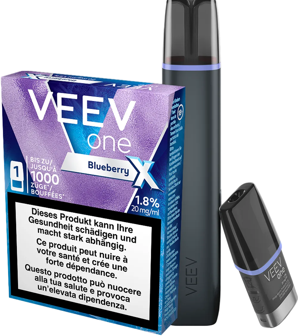 VEEV Starter Kit Blue Raspberry + Blueberry Extra Pod