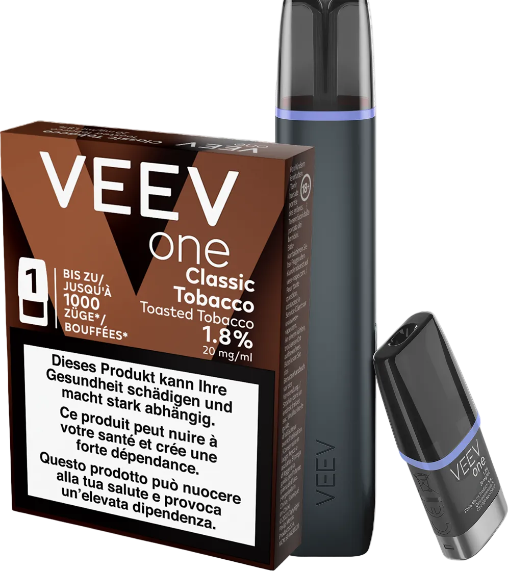 VEEV Starter Kit Blue Raspberry + Classic Tobacco Pod