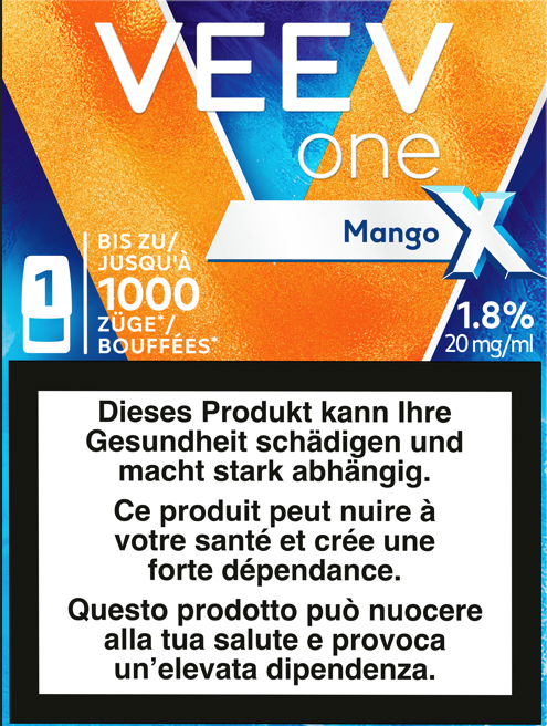 VEEV one Mango X Pod 20mg E-Zigaretten Liquids