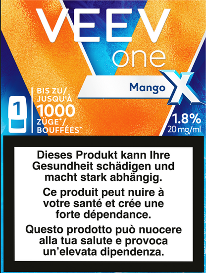 VEEV one Mango X Pod 20mg E-Zigaretten Liquids