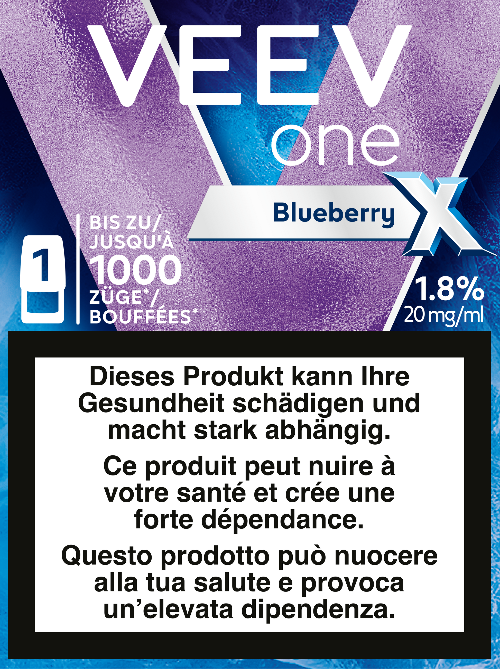 Veev One Blueberry Extra Pod 20mg für E-Zigaretten