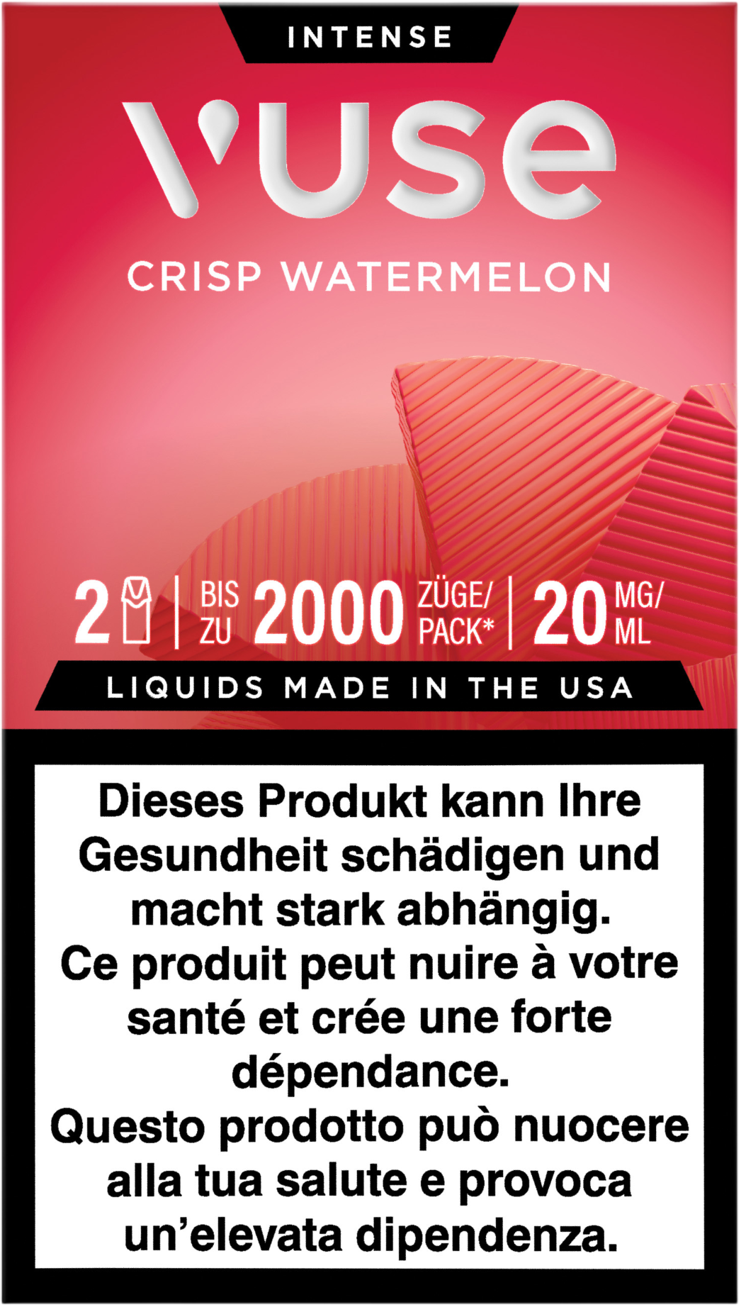 Vuse Pod Crisp Watermelon 20mg 2pods E-Zigaretten Liquids