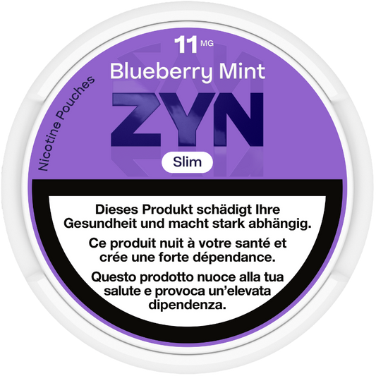 ZYN Slim Blueberry Mint 11mg Nicotine Pouches