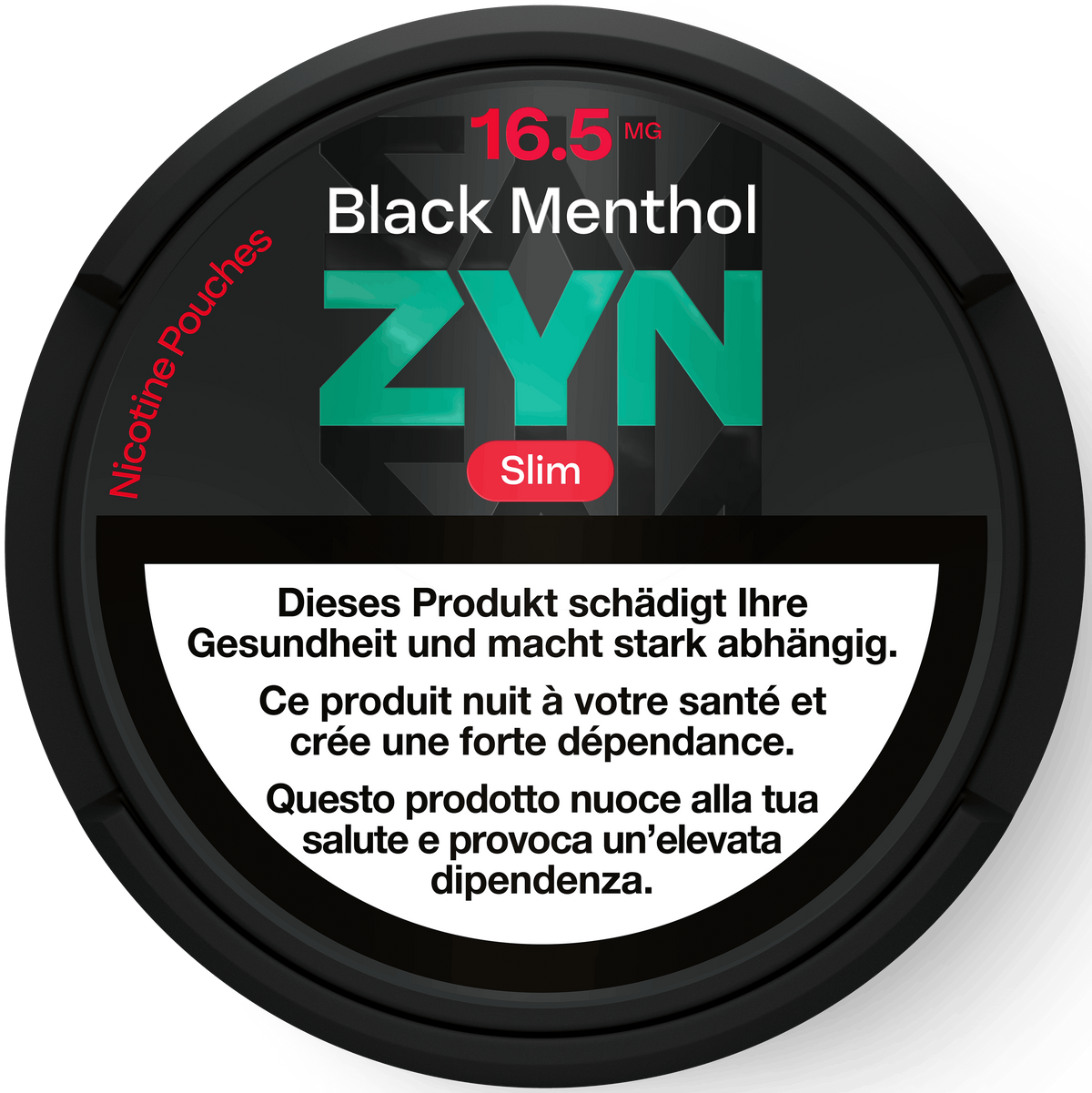 Zyn Black Menthol Slim 11mg Nicotine Pouches