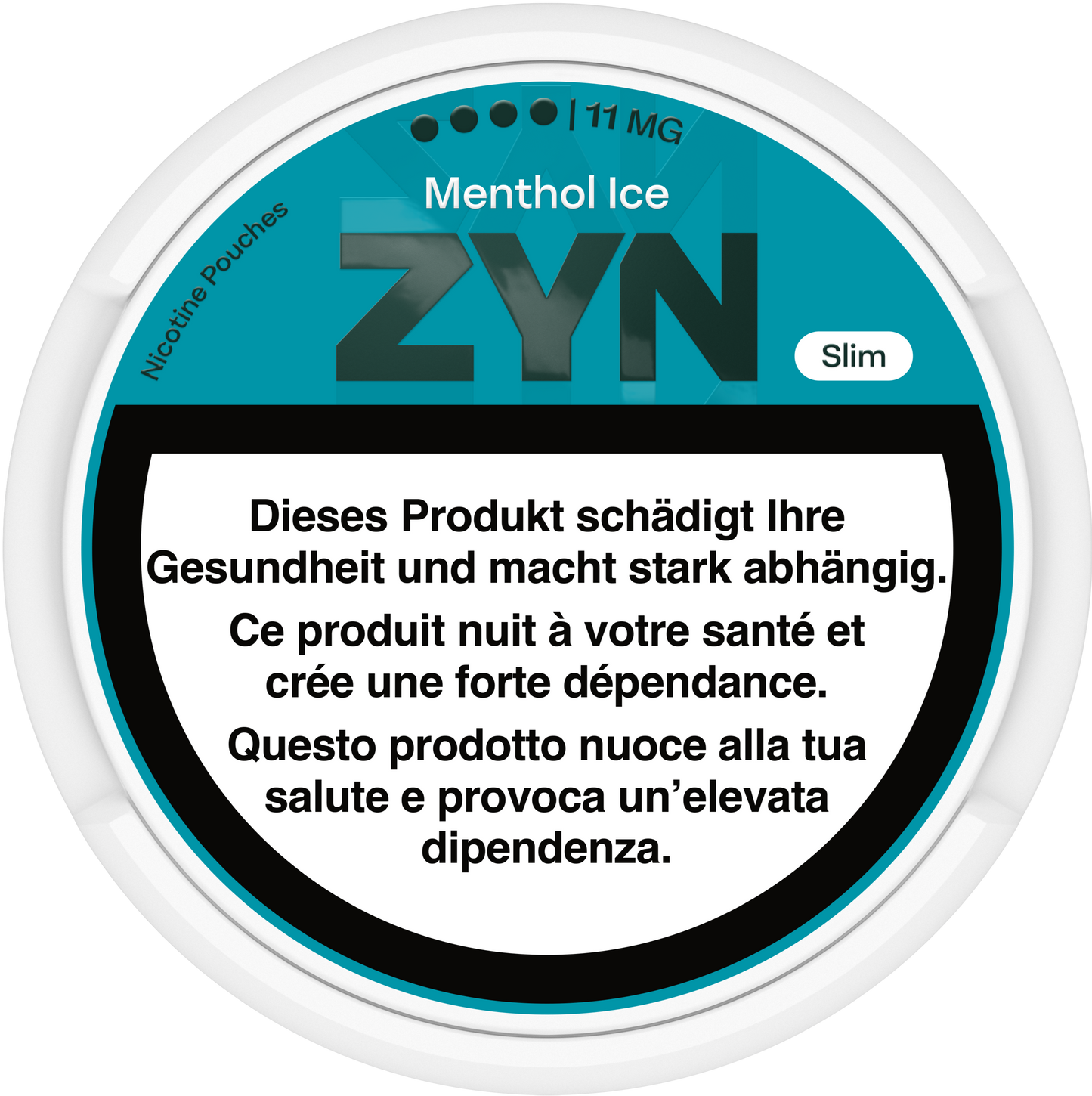 Zyn Menthol Ice Slim X-Strong 11mg Nicotine Pouches & Snus