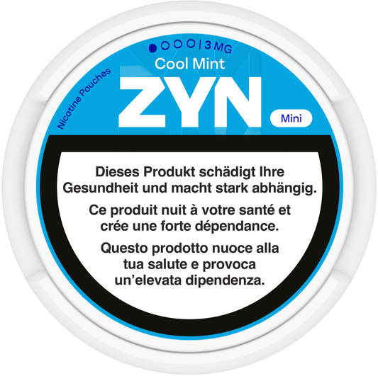 Zyn Mini Cool Mint Medium 3mg
Nicotine Pouches
