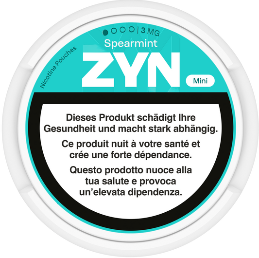 Zyn Mini Spearmint Low 3mg Nicotine Pouches & Snus