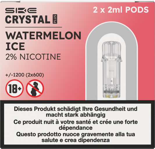 Crystal Plus Watermelon Ice 2x2ML Pods
