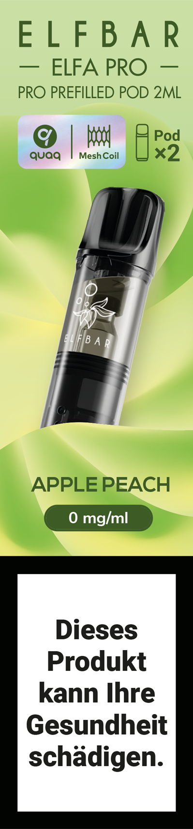Elfbar Elfa Pro Apple Peach 2ml Pods 0mg