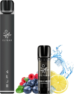 Elfbar Elfa Pro Kit Black & Blue Razz Lemonade Pod