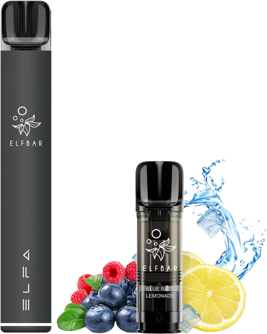 Elfbar Elfa Pro Kit Black & Blue Razz Lemonade Pod