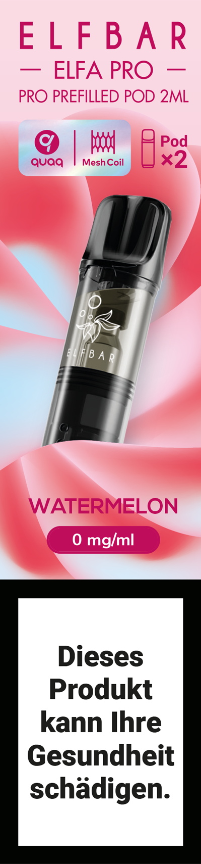 Elfbar Elfa Pro Watermelon 2ml Pods 0mg