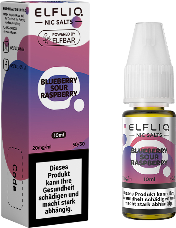 Elfbar Elfliq Blueberry Sour Raspberry 20mg 10ml