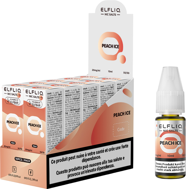 Elfbar Elfliq Peach Ice 20mg 10ml