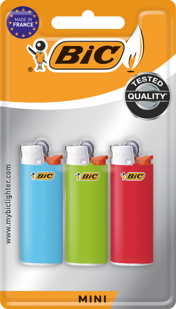 Briquet Bic Mini J 25 - 3er Blister