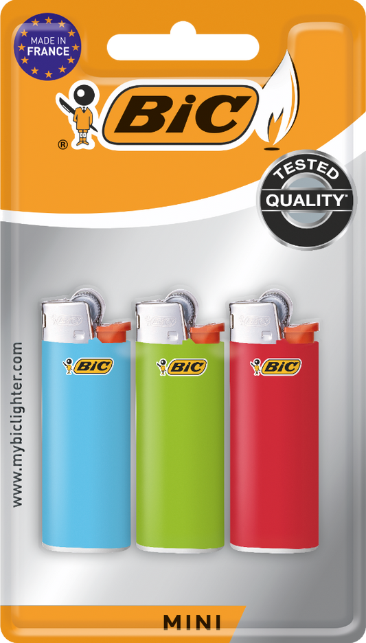 Feuerzeug Bic Mini J 25 - 3er Blister