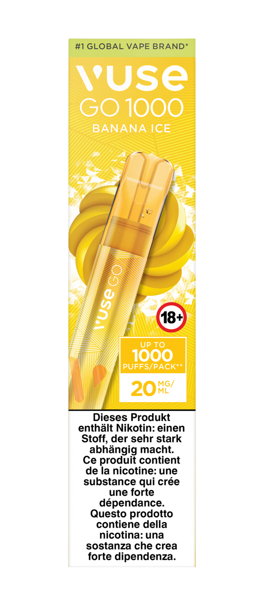 Vuse Go 1000 Pen Banana Ice 20mg