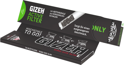 Gizeh Black King Size Slim + Active Filter