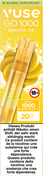 Vuse Go 1000 Pen Banana Ice 20mg