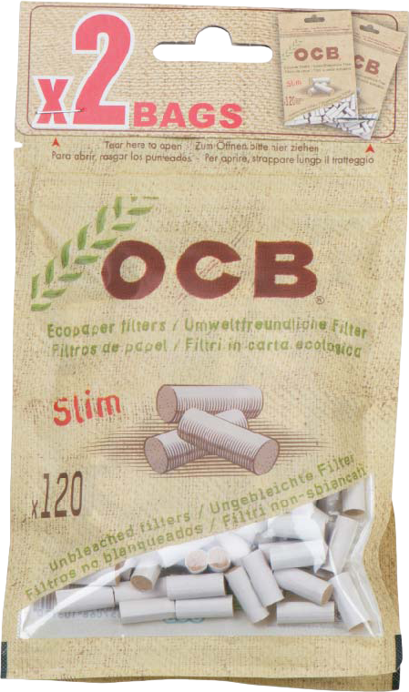 Zigarettenfilter OCB Bio Slim Filter 120 Duop.