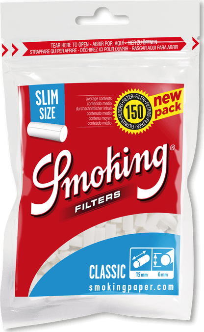 Filtres à cigarettes Smoking Slim Blue 150
